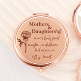 ๐น Elegant 65mm Round Makeup Mirror, Dual-Sided Button Design in Rose Gold. A heartfelt blessing for your daughter engraved. 2x magnification, HD glass, in stock. Perfect for any occasion! โจ๐